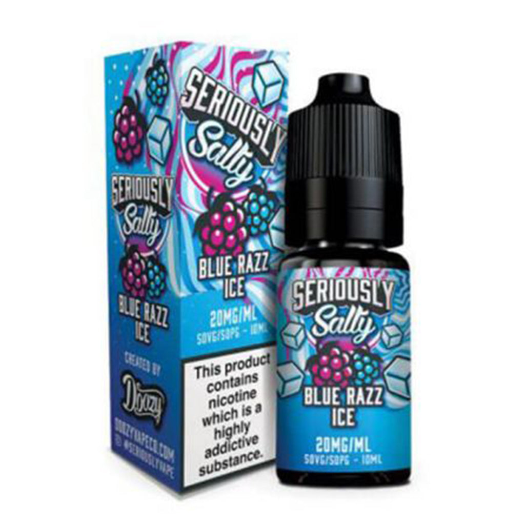 Blue Razz Ice Nic Salt E-liquid By Seriously Salty