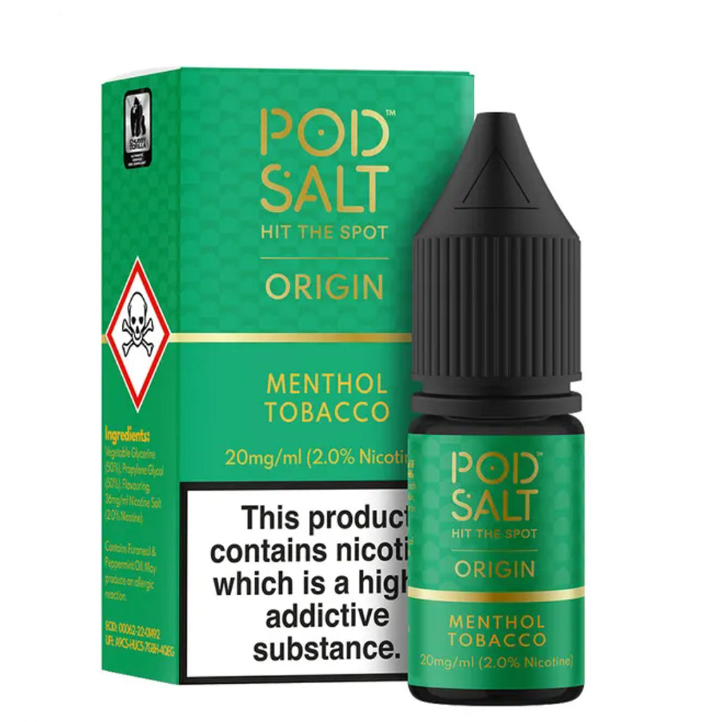 Menthol Tobacco Nic Salt E-Liquid by Pod Salt Origin