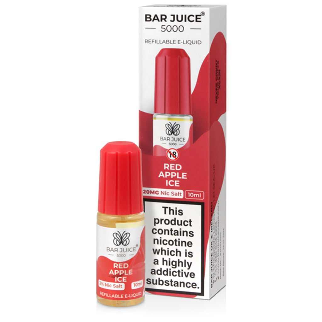 Red Apple Ice Nic Salt E-liquid By Bar Juice 5000