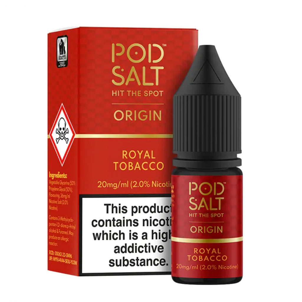 Royal Tobacco Nic Salt E-Liquid by Pod Salt Origin