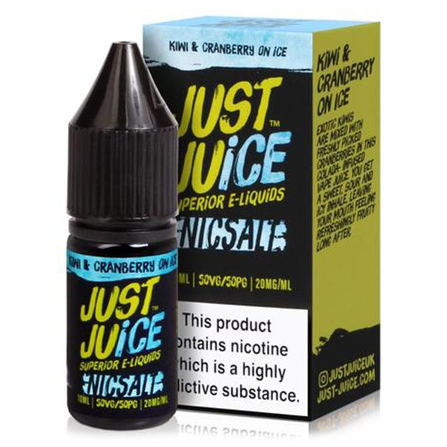 Kiwi and Cranberry on Ice Nic Salt E-liquid By Just Juice-The Vape House